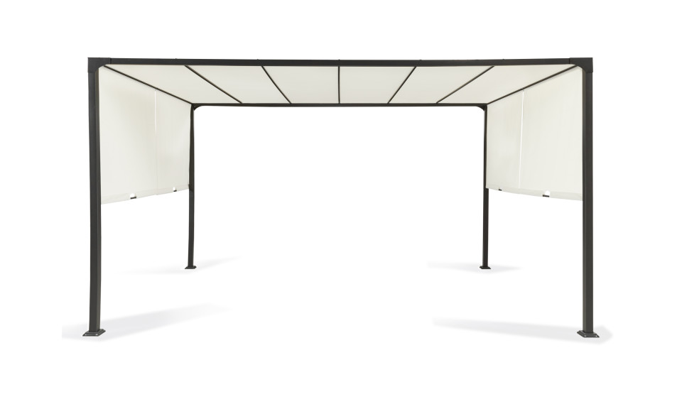 Pergola 3x4m toile coulissante 2 pans