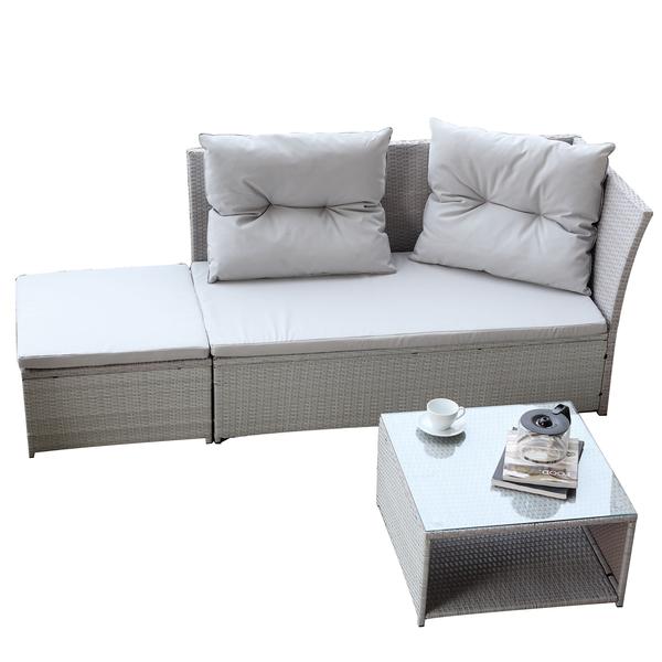 Baganzola 3 personnes gris/clair