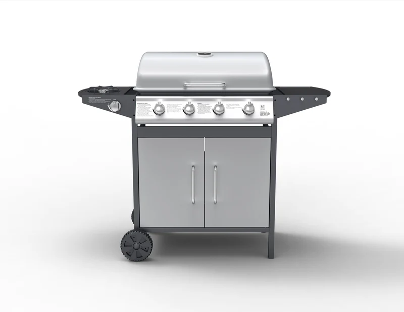 Bibin – Barbecue à gaz 4 bruleurs avec ustensiles offerts