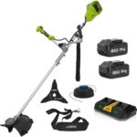 Débroussailleuse et Coupe bordure 40V + 2 Batteries Lithium 3Ah Lame diam. 250mm +