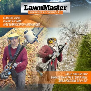 Débroussailleuse thermique 26cc 4 en 1 avec démarrage électrique - Lawnmaster (5)