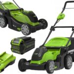 Greenworks 2504707UB tondeuse à gazon Tondeuse à gazon poussée Batterie Vert