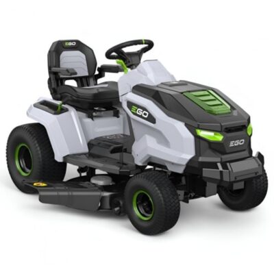 PACK Tondeuse autoportée EGO TR4201E sur batteries coupe 107 cm, 6 batteries 10Ah et chargeur rapide