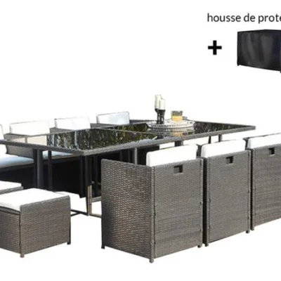 Regina 12 gris/blanc + housse de protection