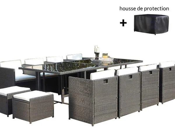 Regina 12 gris/blanc + housse de protection