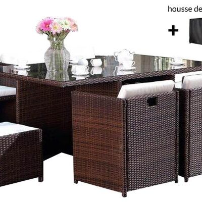 Regina 10 marron/blanc + housse de protection