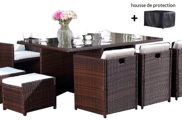 Regina 10 marron/blanc + housse de protection
