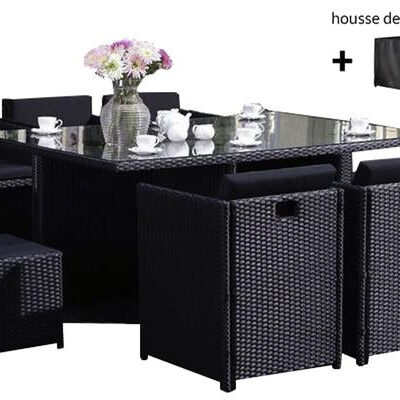 Regina 10 noir/noir + housse de protection