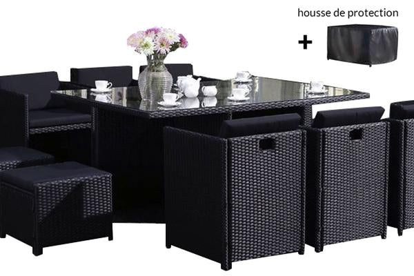 Regina 10 noir/noir + housse de protection