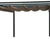 Tonnelle autoportante 3 x 3 m en aluminium et toile taupe SABADI