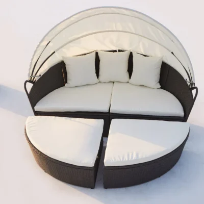 Salon de jardin modulable 6/8 places en résine