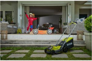 Tondeuse 18V 1x 4 Ah RYOBI coupe 33cm ramassage&mulching - RLM18X33B40 (4)