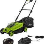 Tondeuse 20V Batterie lithium 4.0Ah Largeur de coupe 32 cm Bac 30L + Chargeur Gazon 300m2