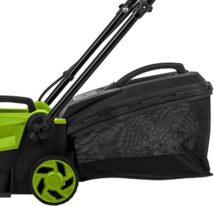 Tondeuse 20V Batterie lithium 4.0Ah Largeur de coupe 32 cm Bac 30L + Chargeur Gazon 300m2 (5)