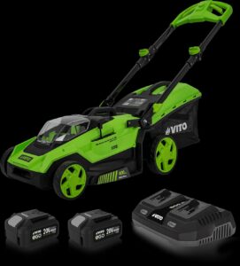 Tondeuse brushless 400mm - 40v + 2x batteries + chargeur - vito