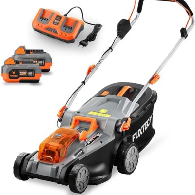 Tondeuse gazon batterie 40V (2X20V) - FUXTEC FX-E2RM43 - 43cm 2 batteries Li-Ion 4Ah