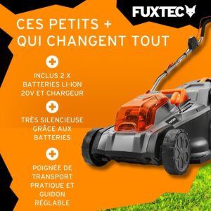 Tondeuse gazon batterie 40V (2X20V) - FUXTEC FX-E2RM43 - 43cm 2 batteries Li-Ion 4Ah, doubl (5)