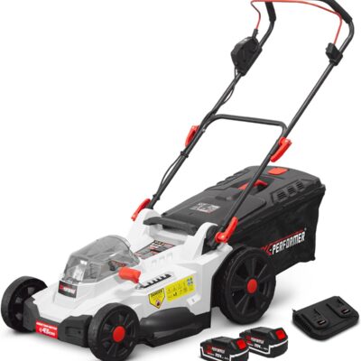 Tondeuse rechargeable 2 X 20V max 43 cm avec batteries 4Ah et chargeur double - X-Performer