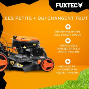 Tondeuse thermique autotractée FUXTEC FX-RM5196ES - démarrage électrique 196cm3 51cm - 6CV 60L (5)