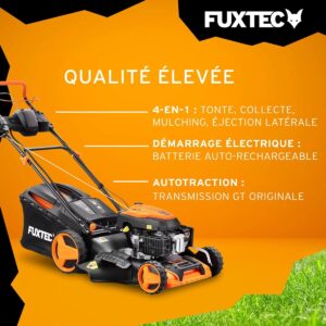 Tondeuse thermique autotractée FUXTEC FX-RM5196ES - démarrage électrique 196cm3 51cm - 6CV 60L (6)