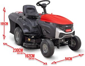 Tracteur tondeuse 452cc - largeur de coupe 84cm - 5 vitesses avant et 1 arrière (4)