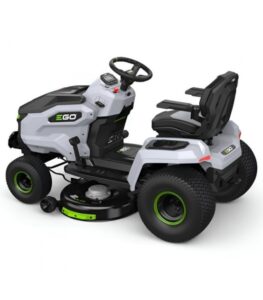 Tracteur tondeuse autoportée EGO TR4201E à éjection latérale et mulching - 4 batteries 10Ah et chargeur rapide (10)