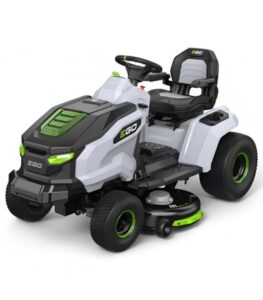 Tracteur tondeuse autoportée EGO TR4201E à éjection latérale et mulching - 4 batteries 10Ah et chargeur rapide (8)