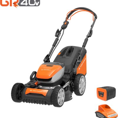 Tondeuse à Gazon Rotative autotractée Yard Force Sans Fil 46cm, avec Batterie Lithiu