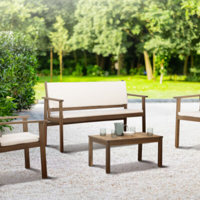 Salon de jardin bas acacia