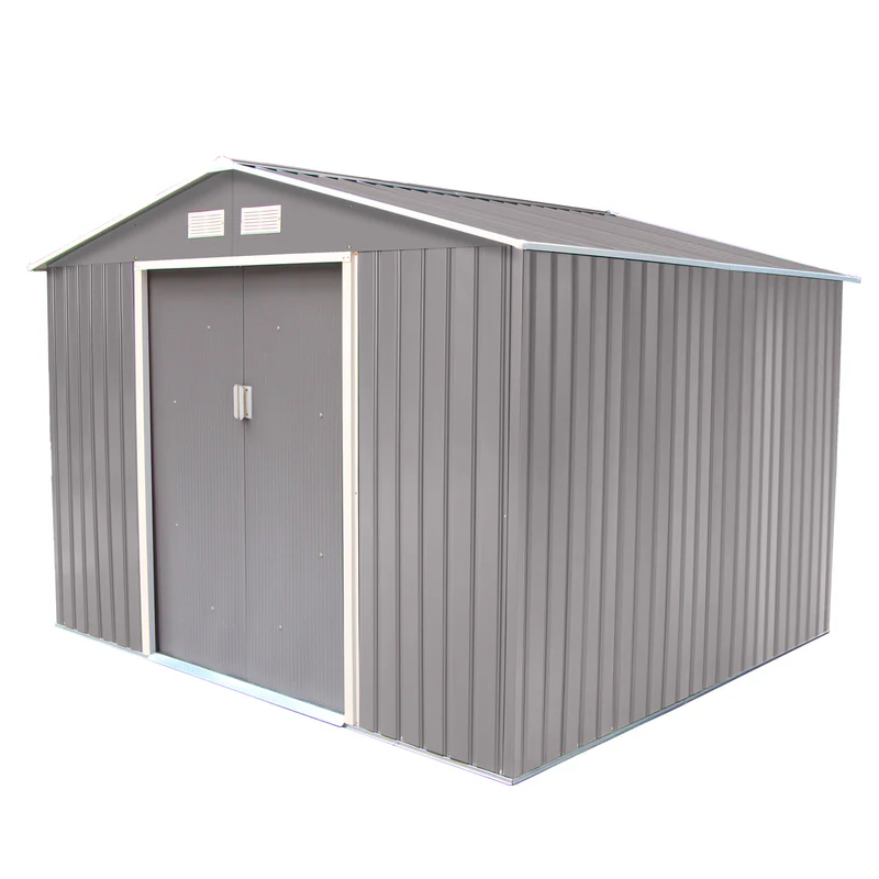 Abri de jardin 7,06 m² en acier anti-corrosion gris BOLTON