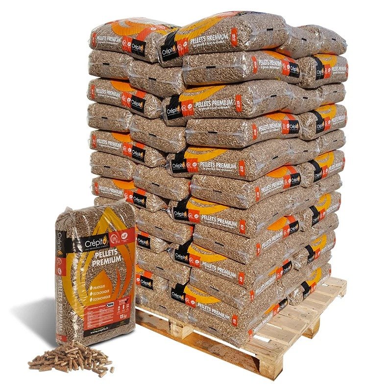 Pellets Premium CréPito – 72 Sacs de 15 Kg (100 % Naturels