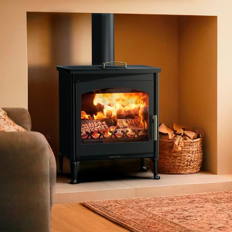 Poêle à bois avec chauffe plat Castilla – 8 Kw