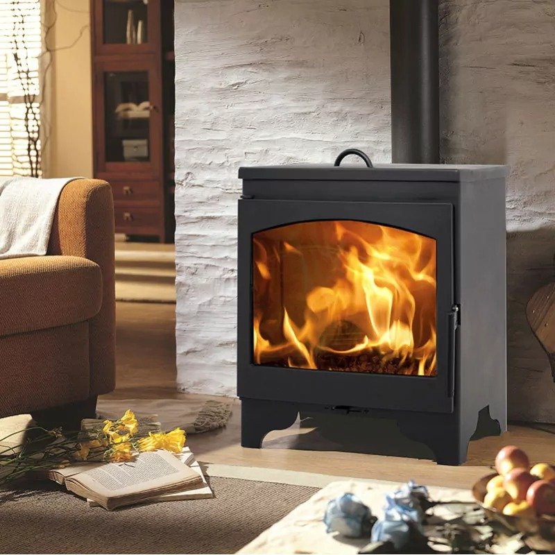 Poêle à bois avec chauffe plat Oslo - 8 Kw (1)