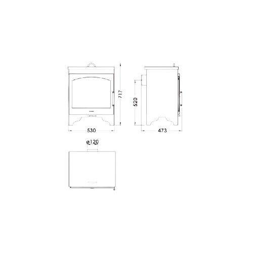 Poêle à bois avec chauffe plat Oslo - 8 Kw (3)