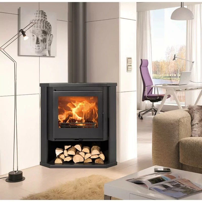 Poêle à bois d’angle Sintra – 7 Kw